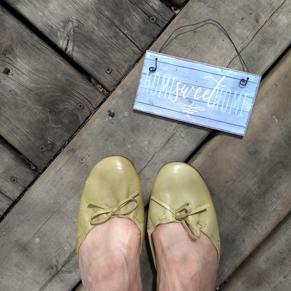 vintage 90s ballet style leather mule - Picture 2 of 9